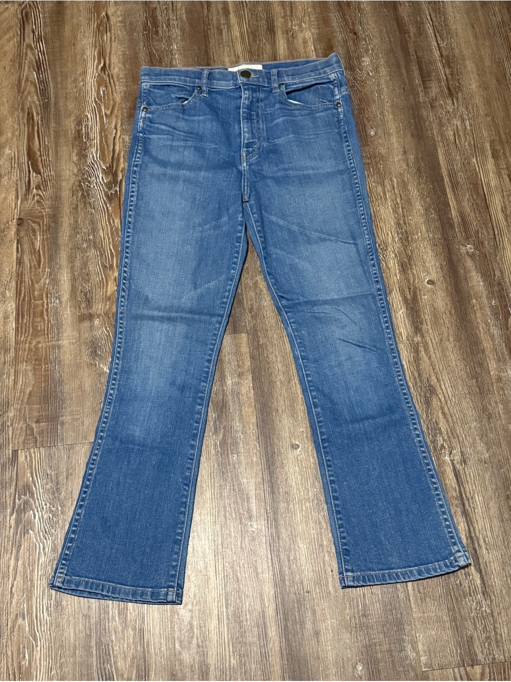 The Great The Nerd Cropped Bootcut Jeans Women's 26 High Rise Relaxed Denim